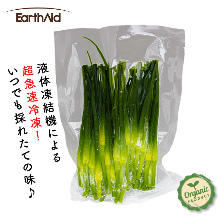 有機にんにくの芽&有機にんにくの芽(ツボミ)セット【アースエイド】(クール冷凍便)
