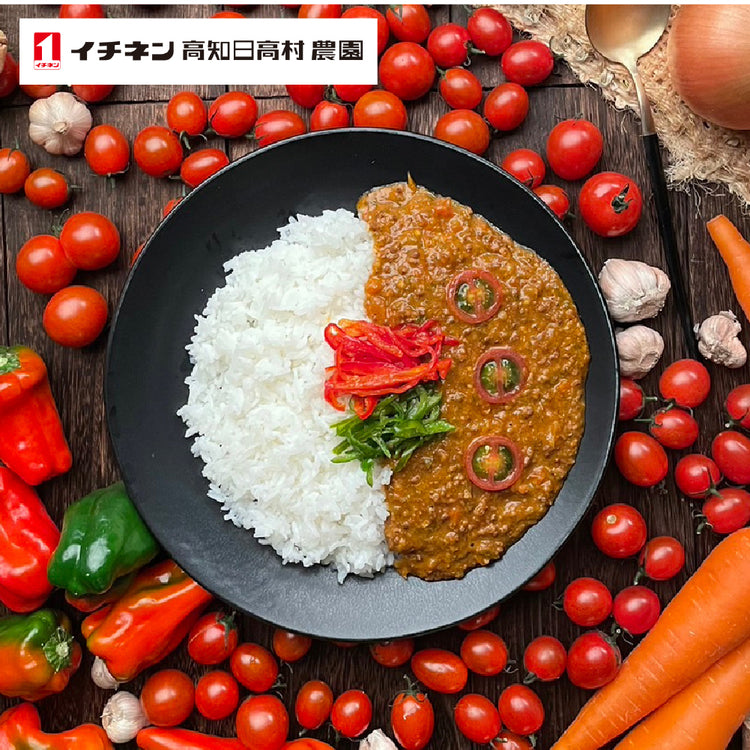 オール高知のキーマカレー(マイルド)1食180g×30個入 高知産ミニトマト ピーマン 牛ひき肉 イチネン高知日高村農園