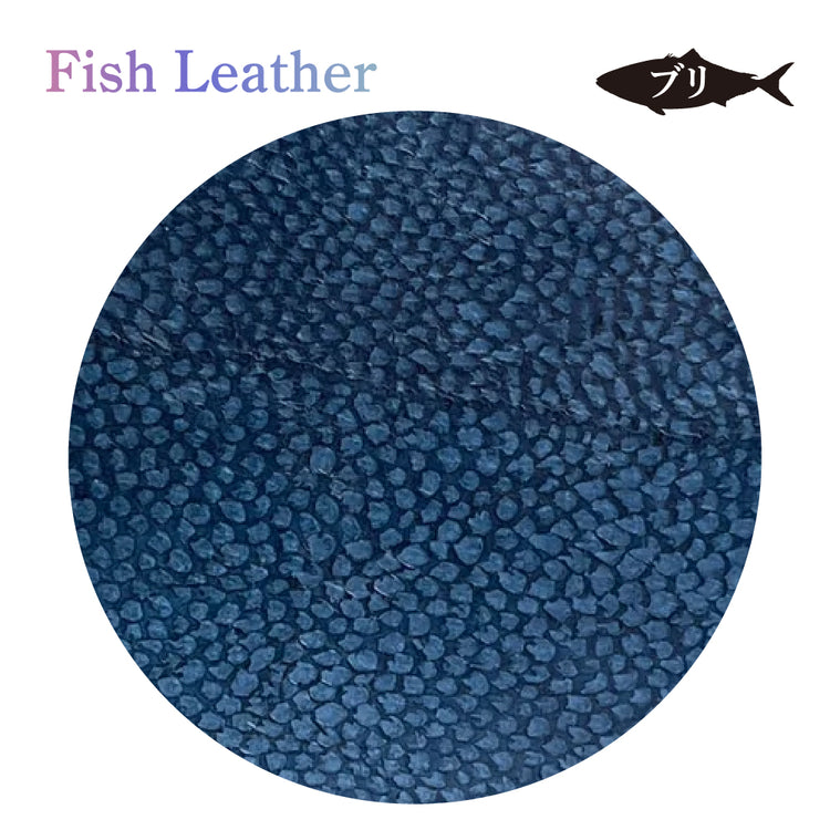 ラウンドファスナー長財布 フィッシュレザー ブリ オーシャンレザー 魚の皮 革財布 fish leather 鰤(ぶり) 釣り好きの人 ギフト