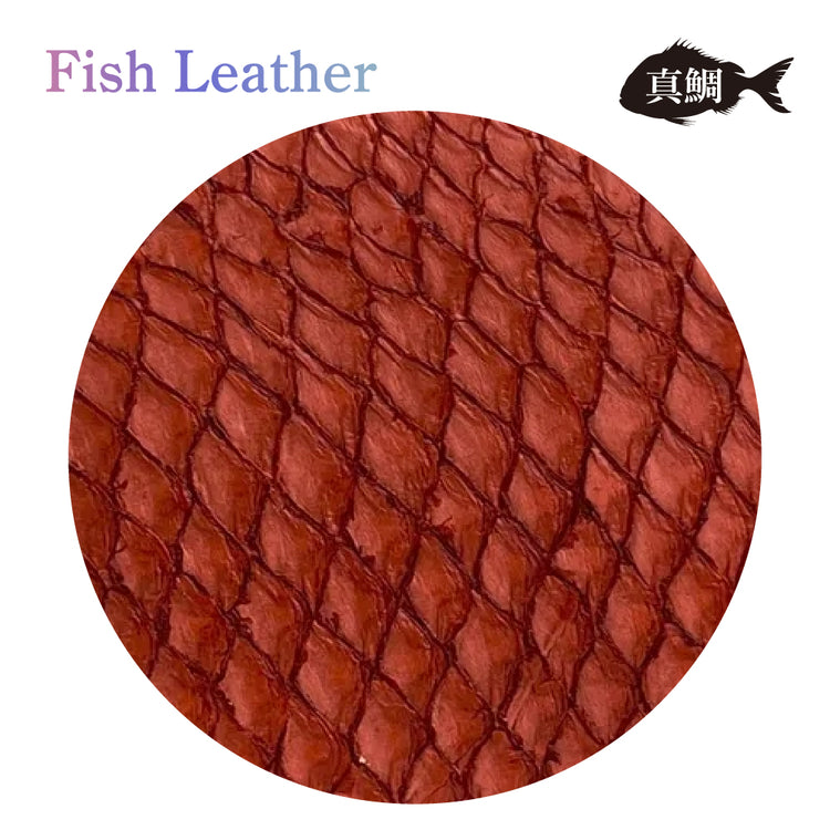 名刺入れ フィッシュレザー マダイ Mサイズ オーシャンレザー 魚の皮 革財布 fish leather 真鯛 釣り好きの人 ギフト