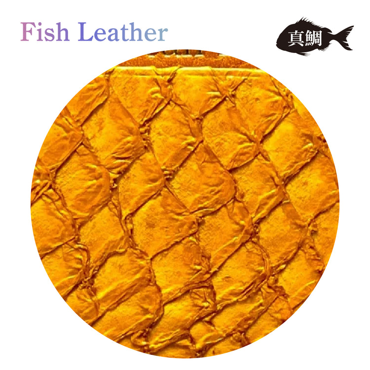 IDパスケース フィッシュレザー マダイ オーシャンレザー 魚の皮 fish leather 真鯛 釣り好きの人 ギフト