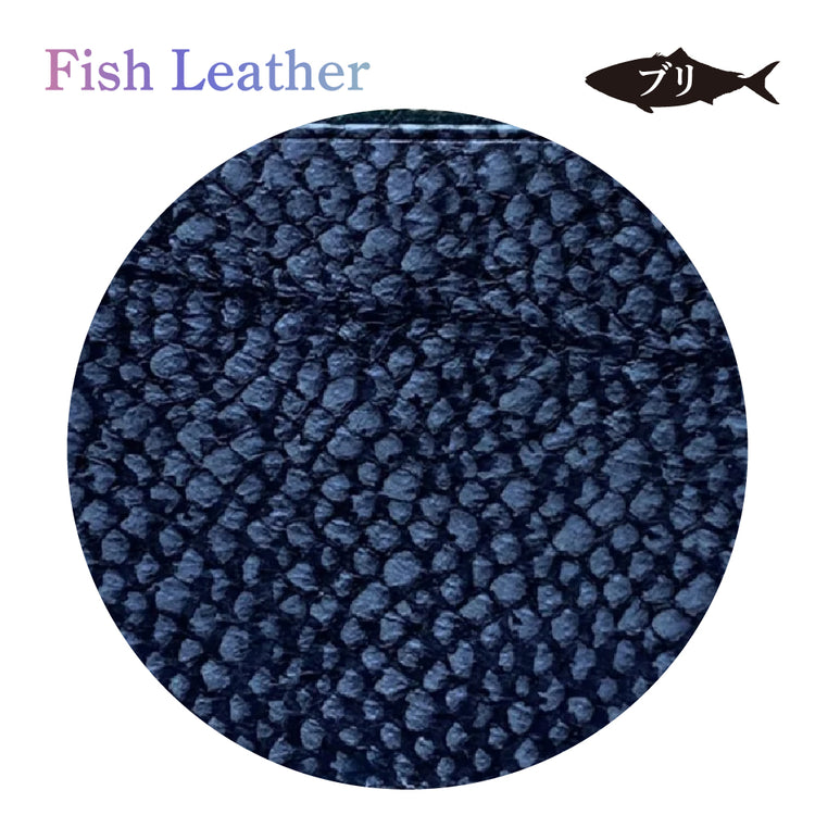 IDパスケース フィッシュレザー ブリ オーシャンレザー 魚の皮 fish leather 鰤(ぶり) 釣り好きの人 ギフト