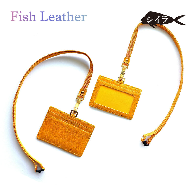 IDパスケース フィッシュレザー シイラ オーシャンレザー 魚の皮 fish leather 釣り好きの人 ギフト