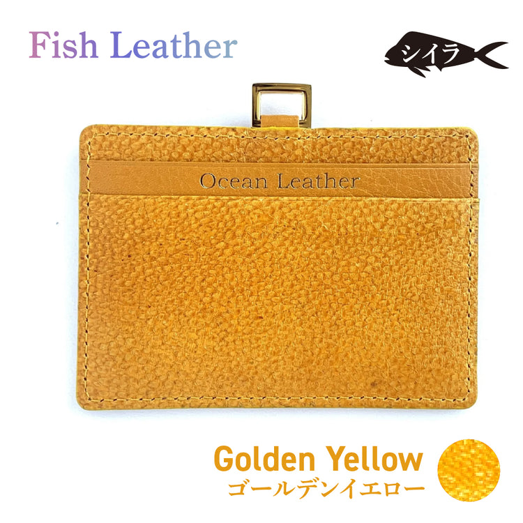 IDパスケース フィッシュレザー シイラ オーシャンレザー 魚の皮 fish leather 釣り好きの人 ギフト