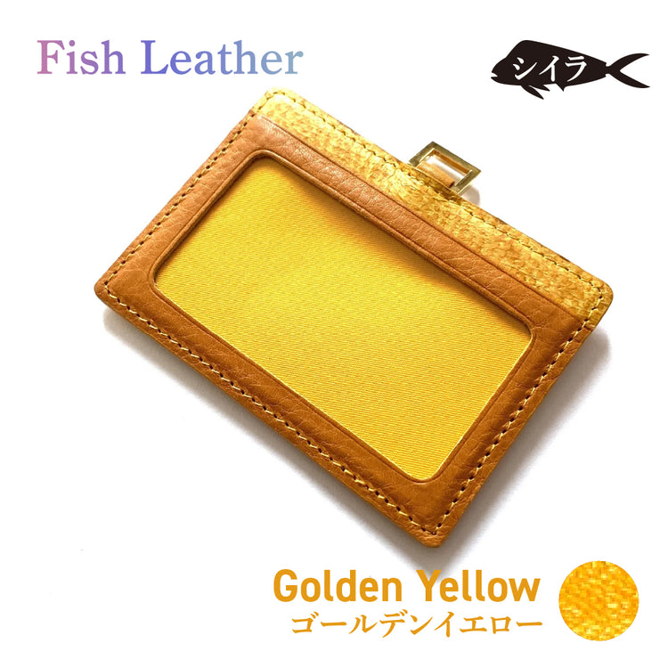 IDパスケース フィッシュレザー シイラ オーシャンレザー 魚の皮 fish leather 釣り好きの人 ギフト