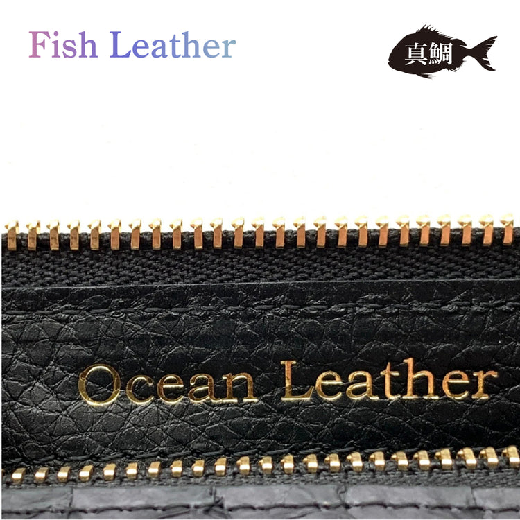 ペンケース フィッシュレザー マダイ オーシャンレザー 魚の皮 fish leather 真鯛 筆箱 筆入れ 文房具 ステーショナリー 釣り好きの人 ギフト