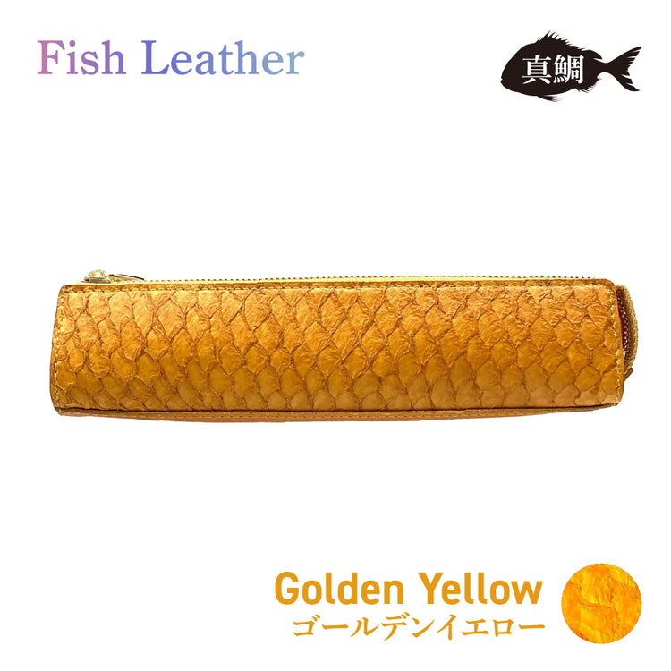 ペンケース フィッシュレザー マダイ オーシャンレザー 魚の皮 fish leather 真鯛 筆箱 筆入れ 文房具 ステーショナリー 釣り好きの人 ギフト