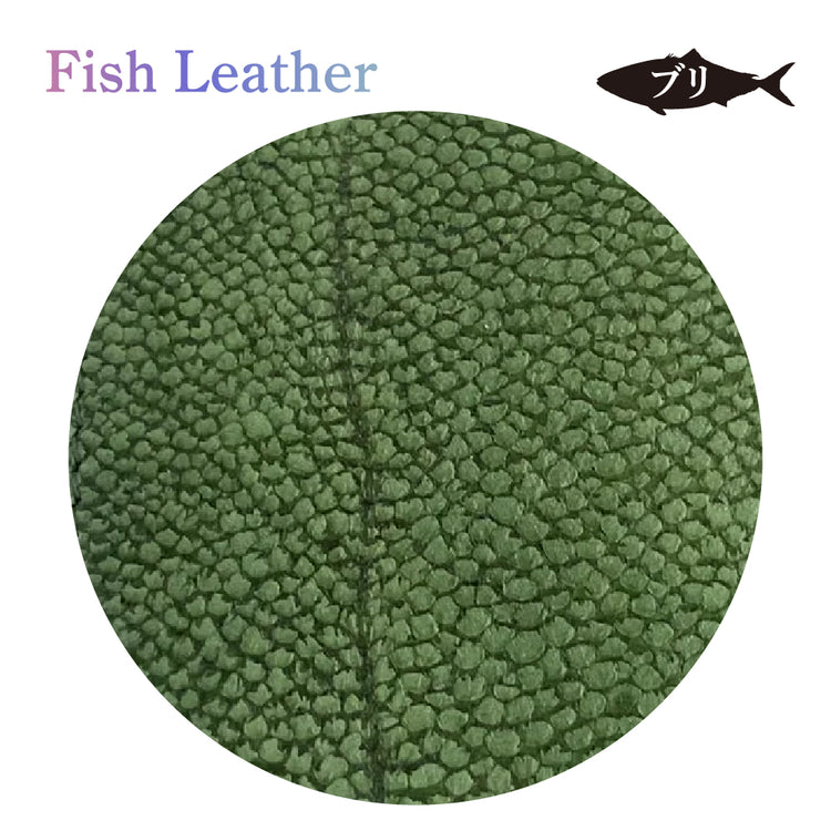 BOXコインケース フィッシュレザー ブリ オーシャンレザー 魚の皮 革財布 fish leather 鰤(ぶり) 釣り好きの人 ギフト