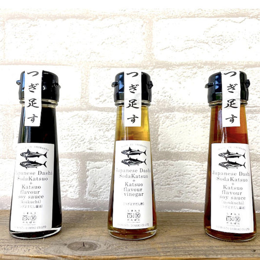 つぎ足す鰹だしミニ 3本セット（濃口・淡口・酢） しまんと百笑かんぱに 高知 四万十 調味料