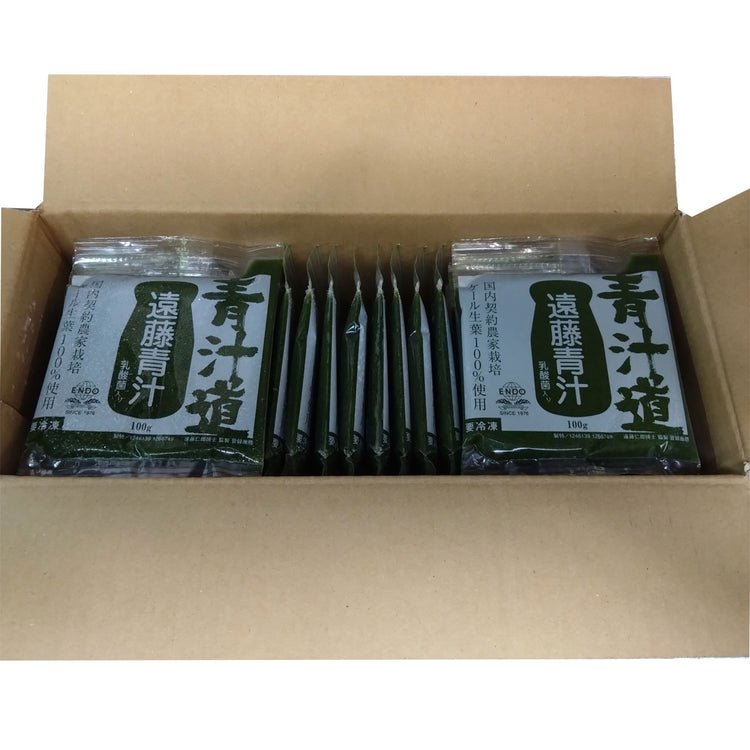 遠藤 青汁 生 冷凍 1箱（100ｇ×28袋）健康 美容 乳酸菌 ケール