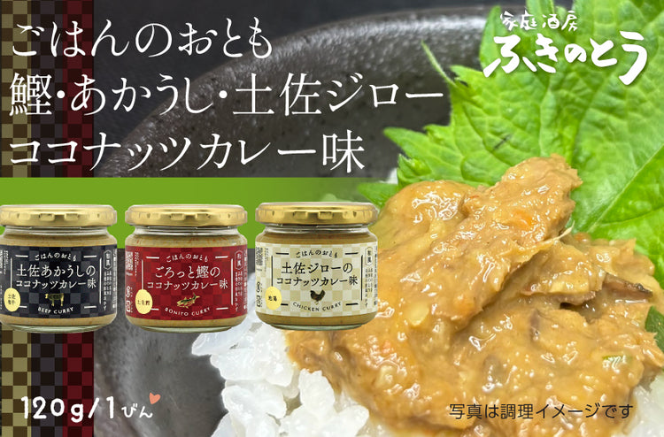 高知のココナッツカレー 1瓶120g  家庭酒房ふきのとう ごはんのおとも 日本人のお口に合う、和風だしベースのココナッツカレー ペースト 鰹・土佐あかうし・土佐ジロー